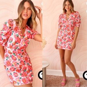 Adelyn Rae Pink Floral Dress